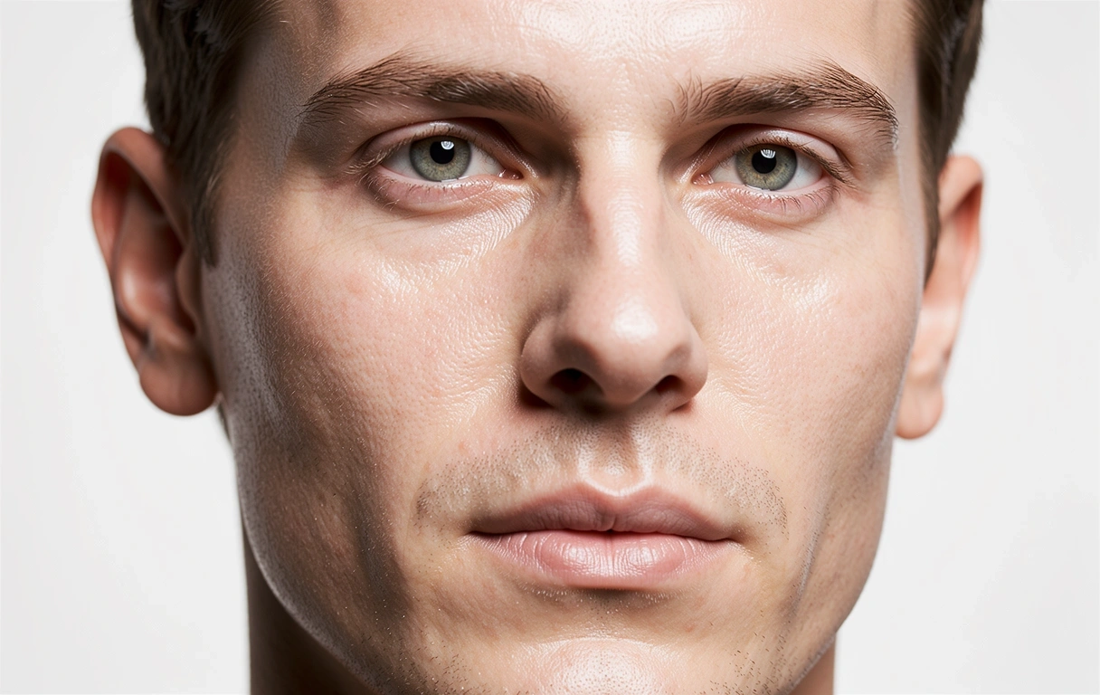 Hydrated skin texture detail